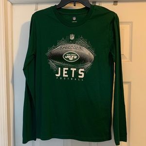 NFL Boy’s green NY Jets long sleeve football shirt size L